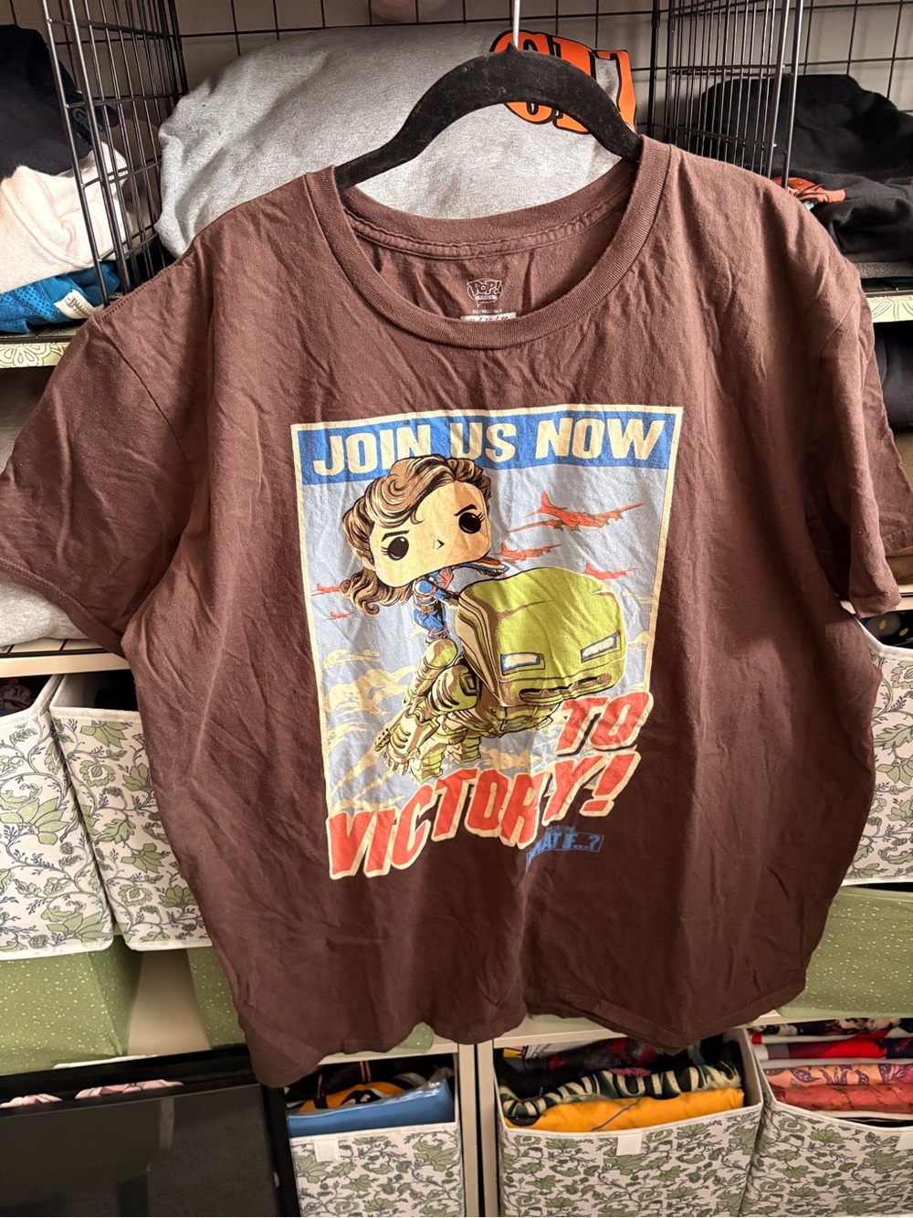 Funko Brown Short-Sleeve Graphic Tee with Multicolor Pop Art